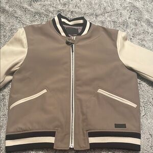 Men's Tan and Cream Bomber Jacket from Coach size Large.